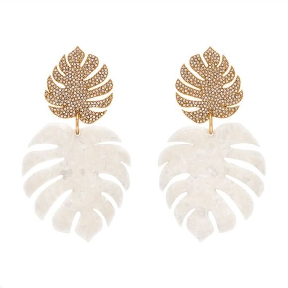 India Hicks Palm Earrings - Picture 1 of 10